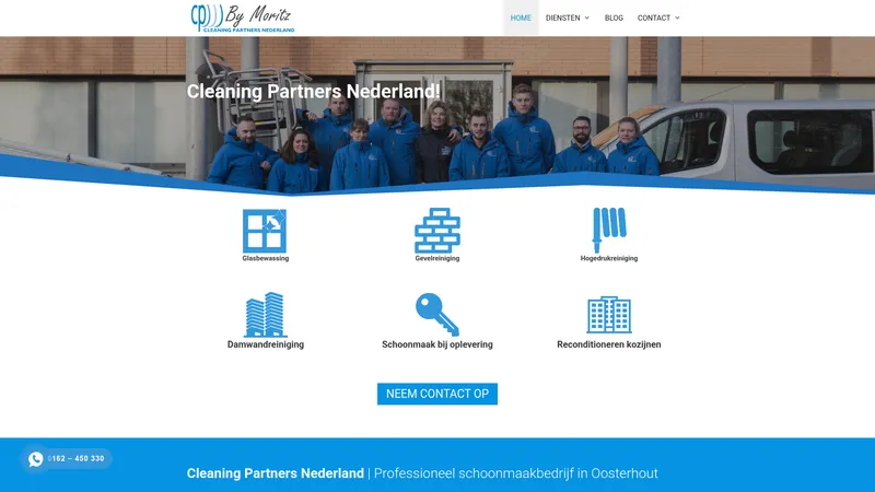 Website van Cleaning Partners Nederland