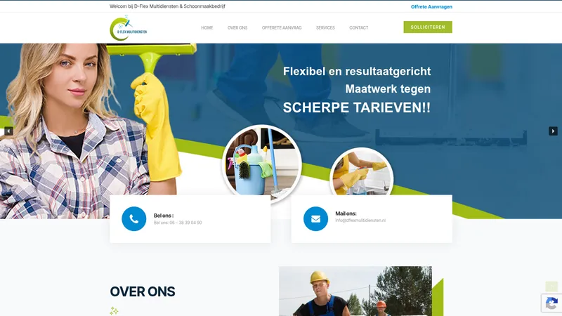 Website van D-Flex Multidiensten