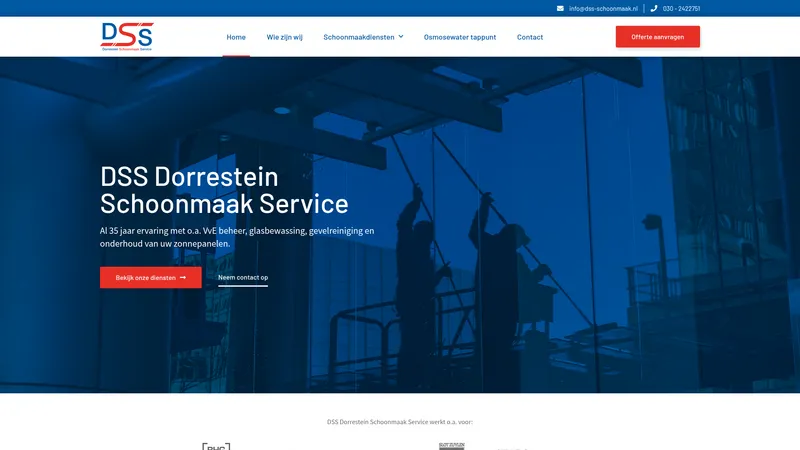Website van Dorrestein Schoonmaak Service