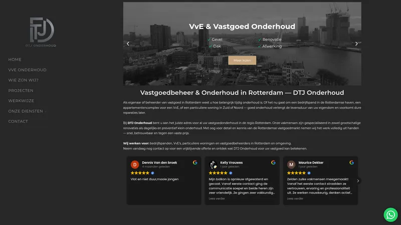 Website van DTJ Onderhoud