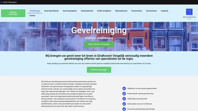 Website van Eindhoven Gevelreiniging A