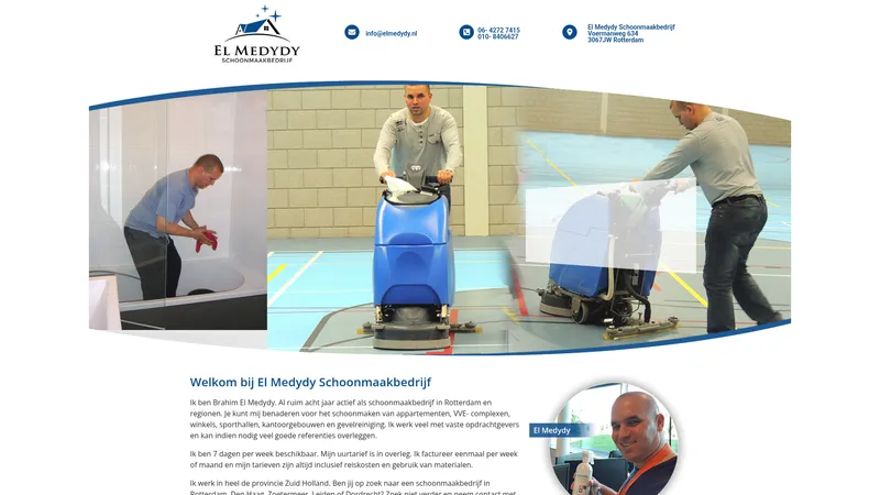 Website van El Medydy Schoonmaakbedrijf