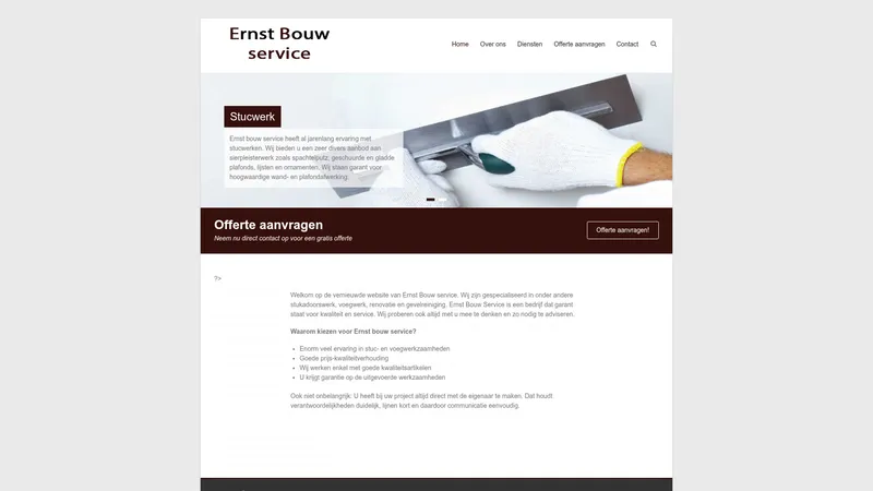Website van Ernst Bouw service