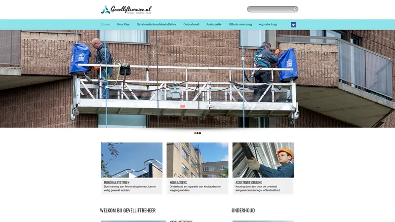 Website van Gevelliftbeheer