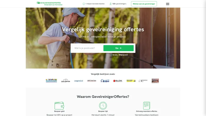 Website van GevelreinigerOffertes