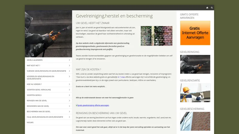 Website van Gevelreiniging Expert