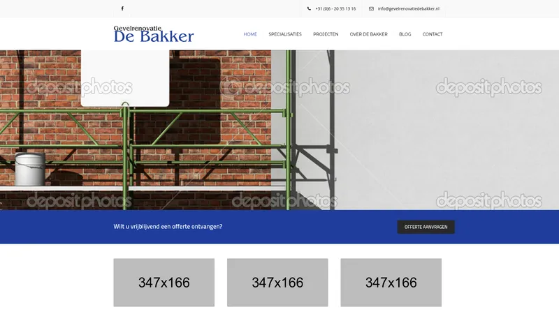 Website van Gevelrenovatie de Bakker