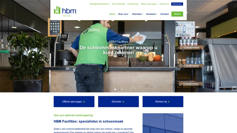 Website van HBM Facilities