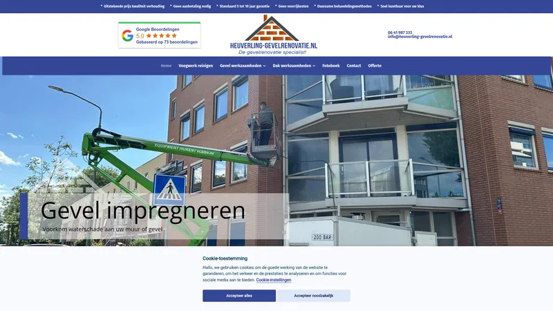 Website van Heuverling Gevelrenovatie