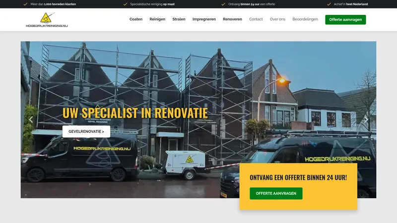Website van Hogedrukreiniging