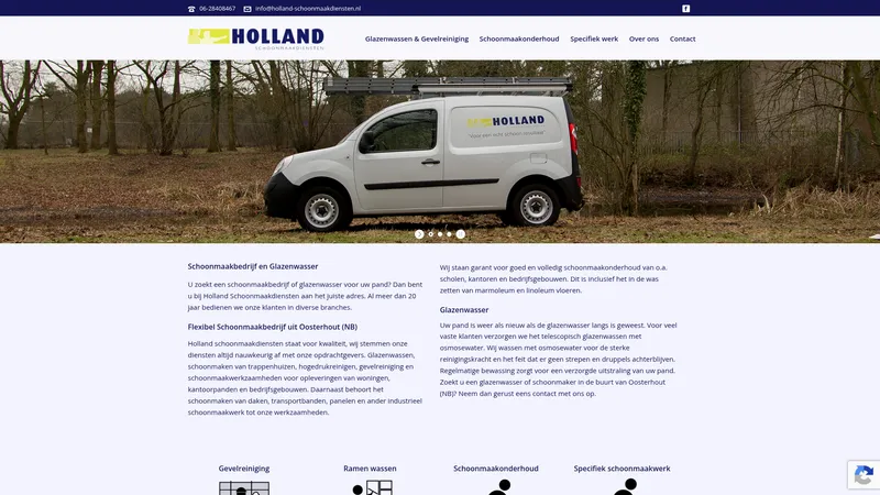 Website van Holland Schoonmaakdiensten