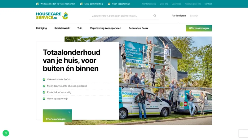 Website van Housecare Service