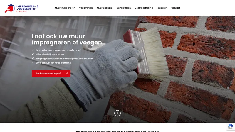 Website van Impregneerbedrijf Friesland