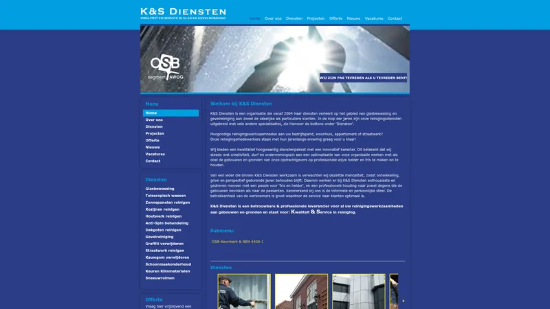 Website van K&S Diensten