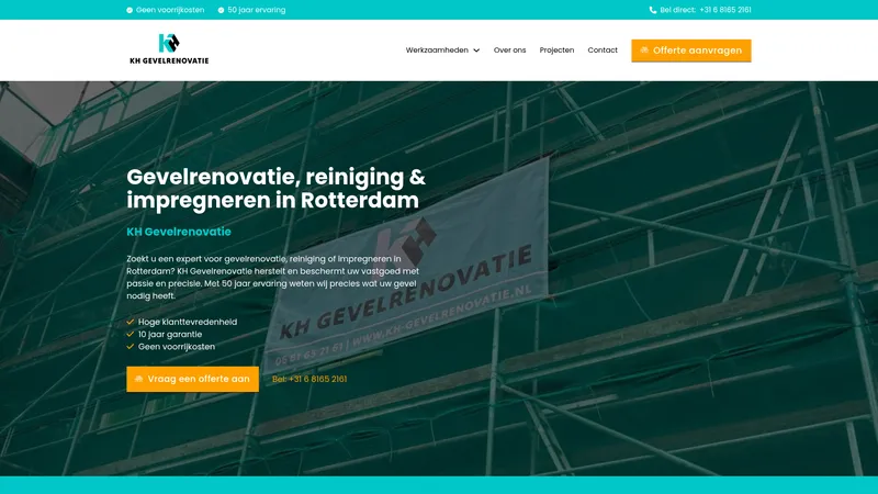 Website van KH GEVELRENOVATIE
