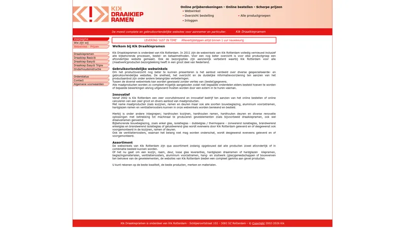 Website van Kik Draaikiepramen