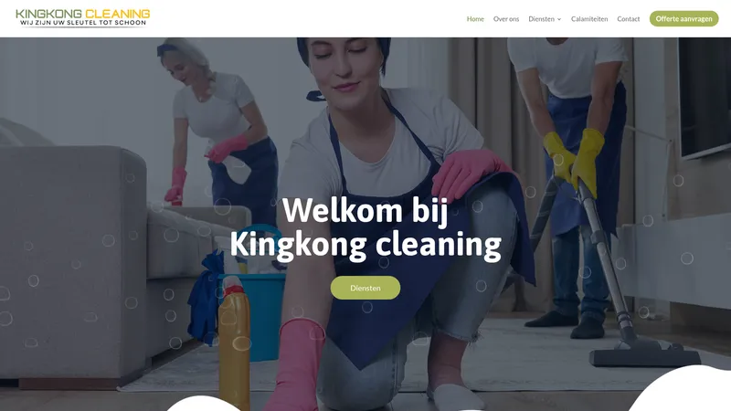 Website van Kingkong Cleaning