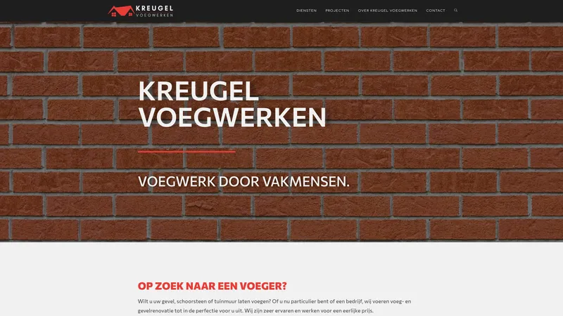 Website van Kreugel Voegwerken