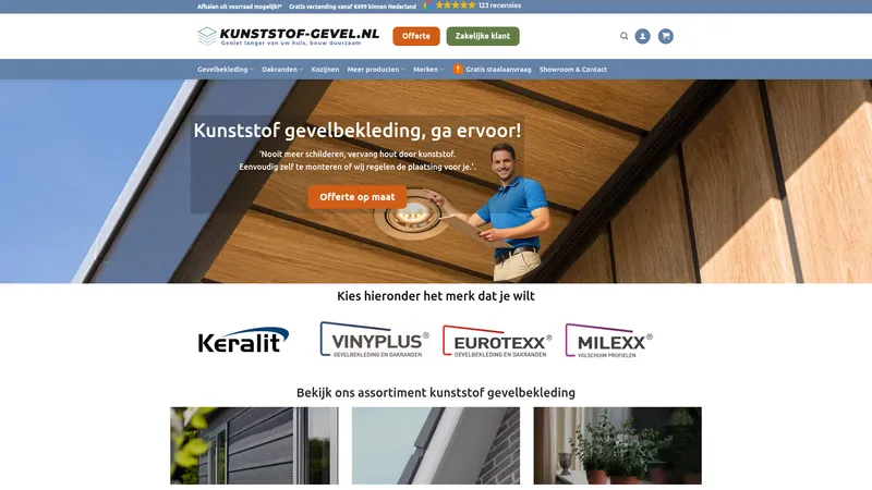 Website van Kunststof-gevel