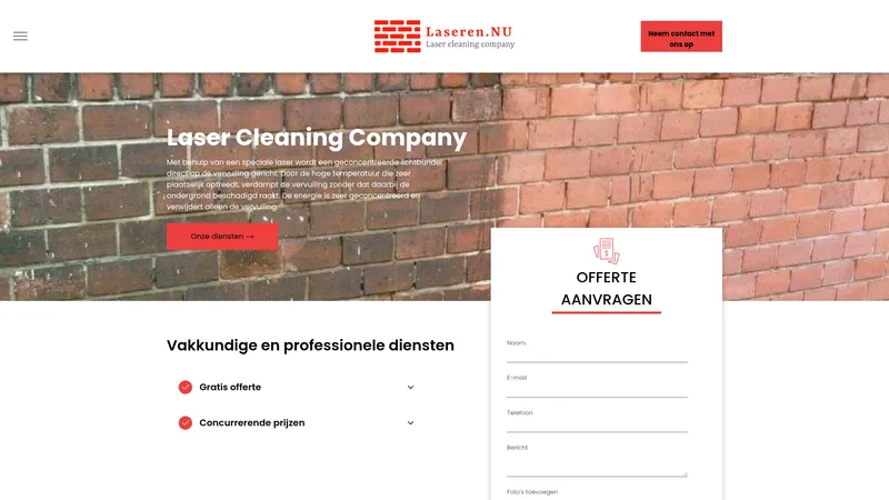 Website van Laser Cleaning Company