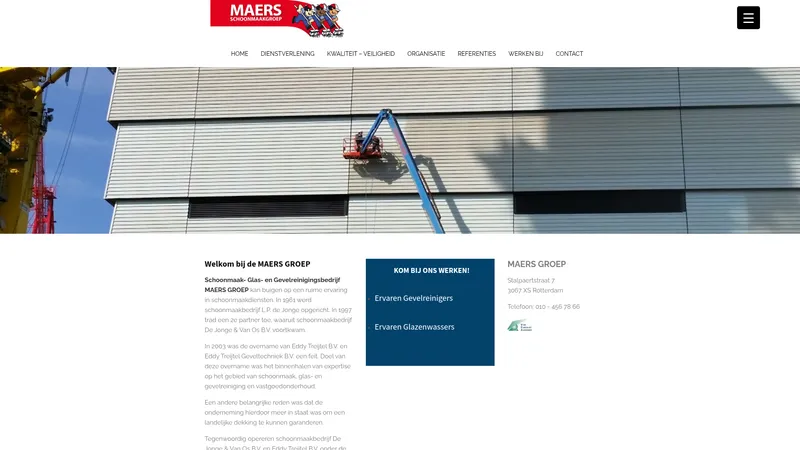 Website van Maers Groep