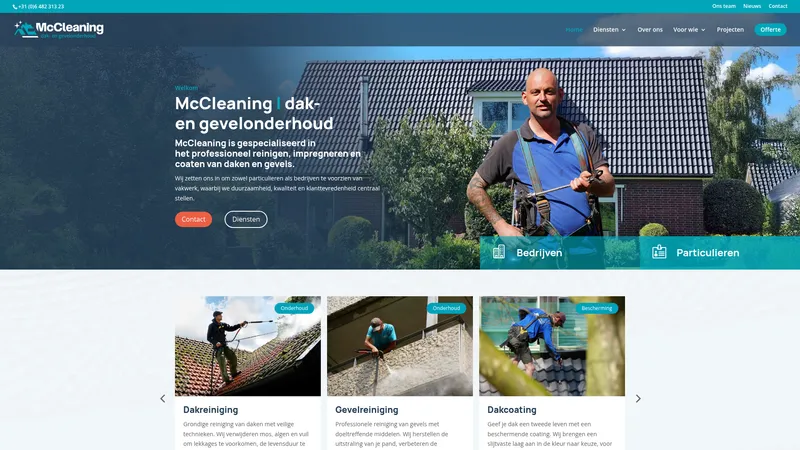 Website van Mc Cleaning Solutions