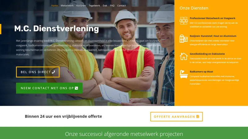 Website van MC Dienstverlening
