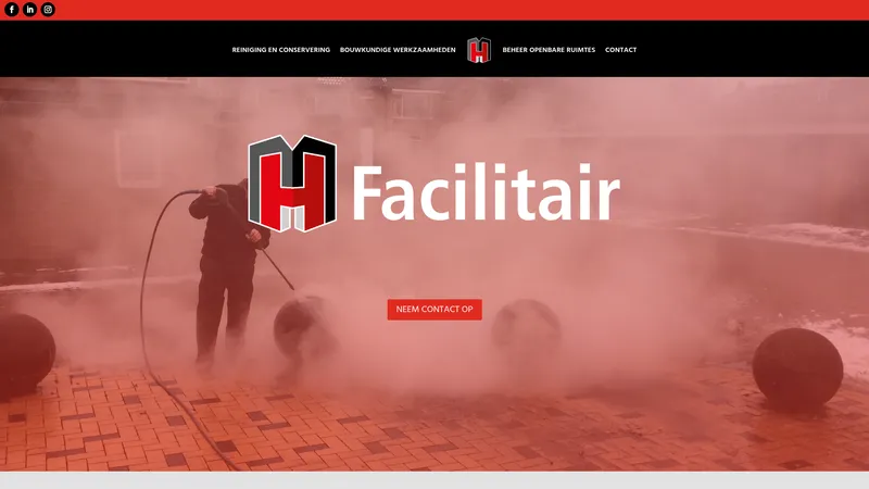 Website van MH Facilitair