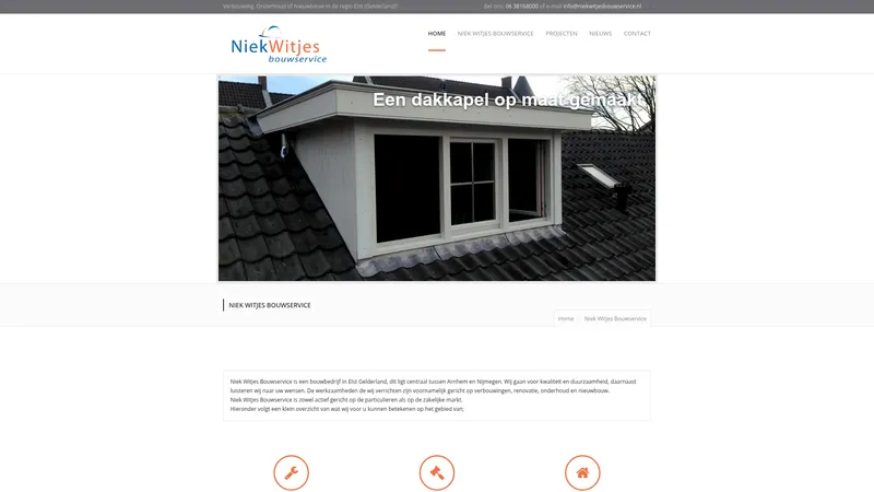 Website van Niek Witjes Bouwservice