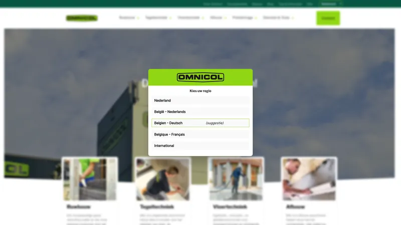 Website van Omnicol GmbH