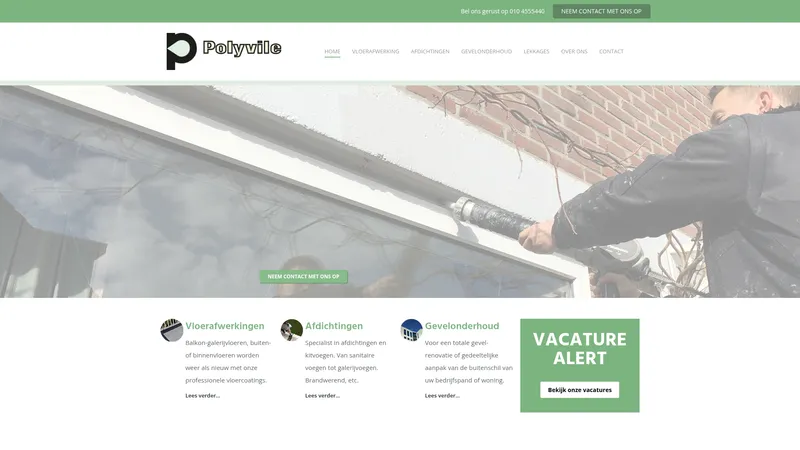 Website van Polyvile B.V