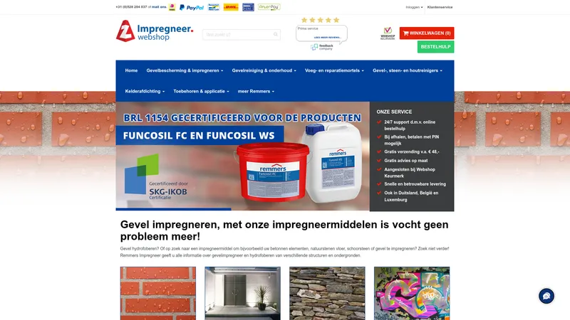 Website van Remmers Impregneer