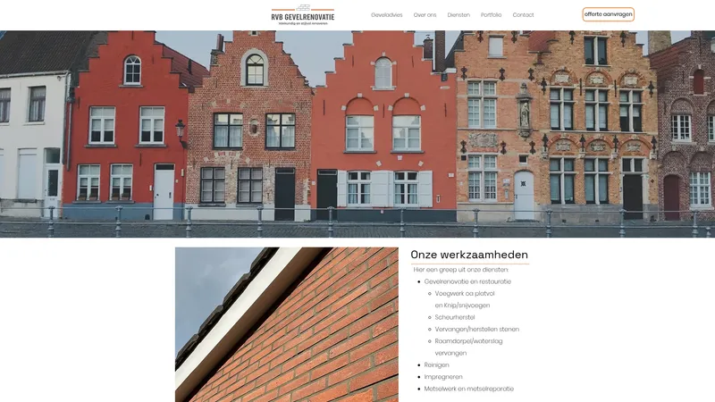 Website van RVB Gevelrenovatie