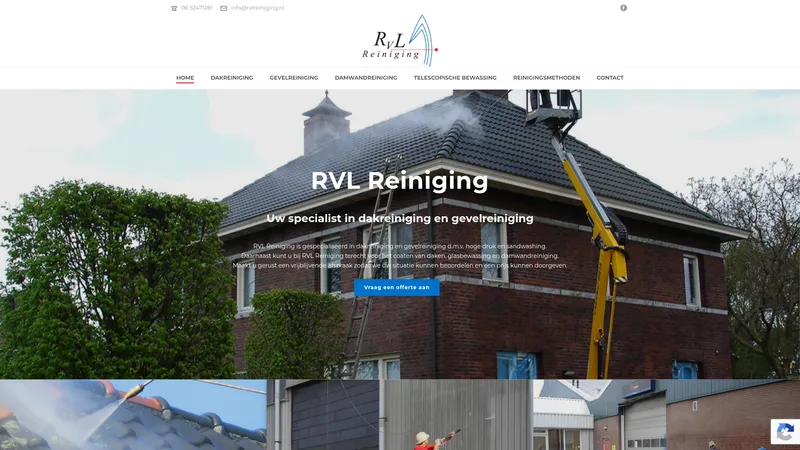 Website van RVL Reiniging