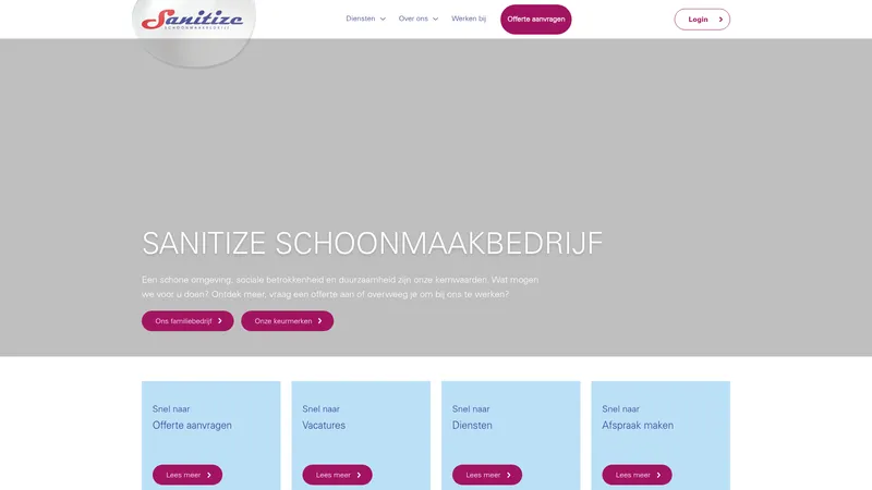 Website van Sanitize