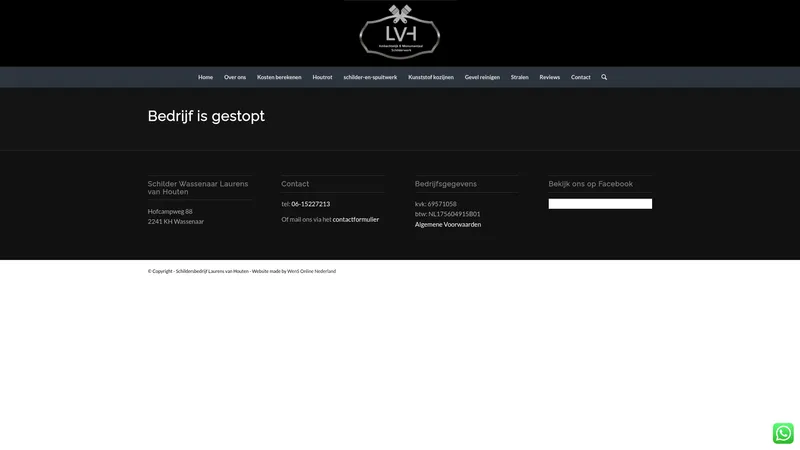 Website van Schilder Wassenaar LVH