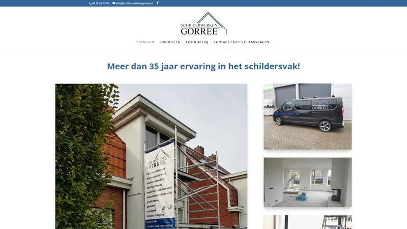 Website van Schilderwerken Gorree
