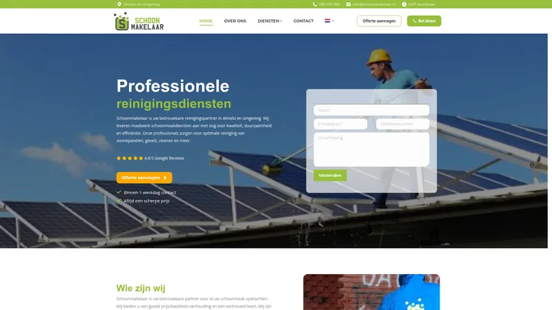 Website van Schoonmakelaar