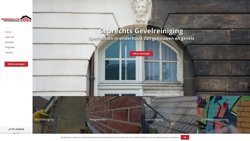 Website van sebrechtsgevelreiniging SE