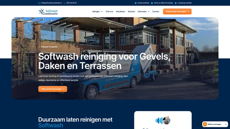 Website van Softwash Combinatie