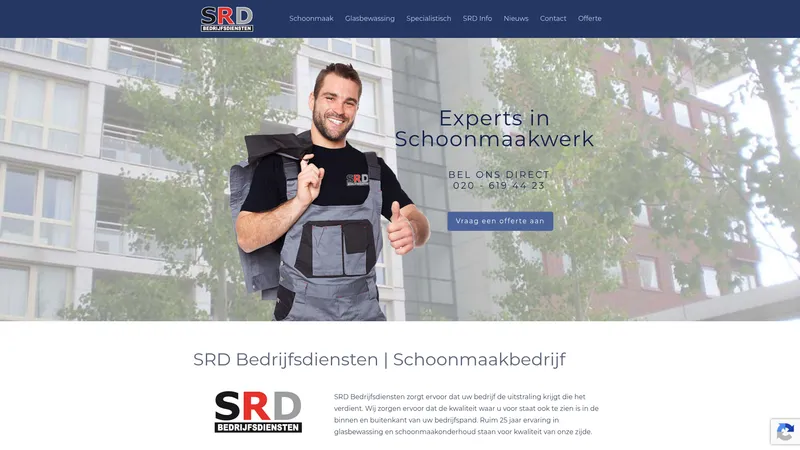 Website van SRD Bedrijfsdiensten