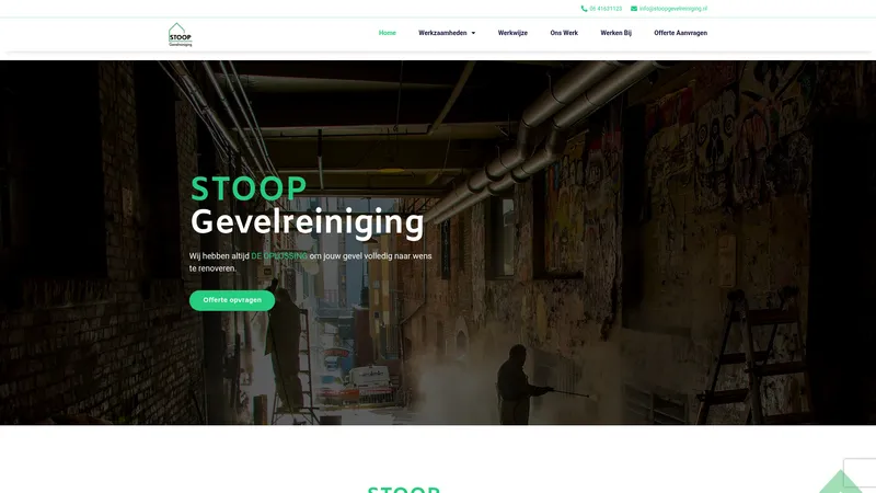 Website van Stoop Gevelreiniging uit Made