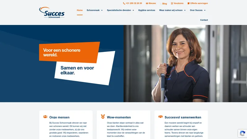 Website van Succes Schoonmaak