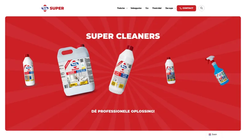 Website van SuperCleaners Retail