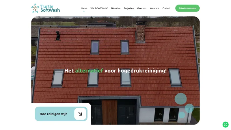 Website van Turtle SoftWash