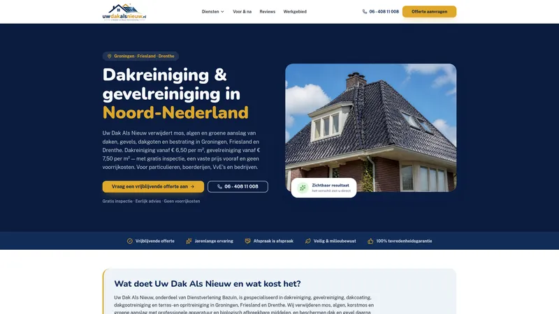 Website van Uw Dak Als Nieuw