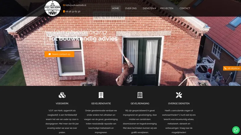Website van V.O.F Van Horik