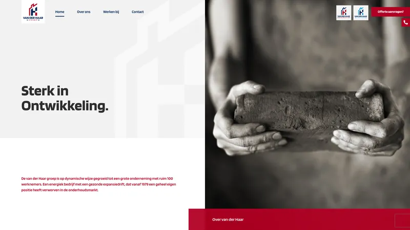 Website van Van der Haar Groep