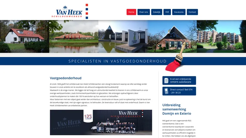Website van Van Heek SchilderwerkenWebdesign door Webton