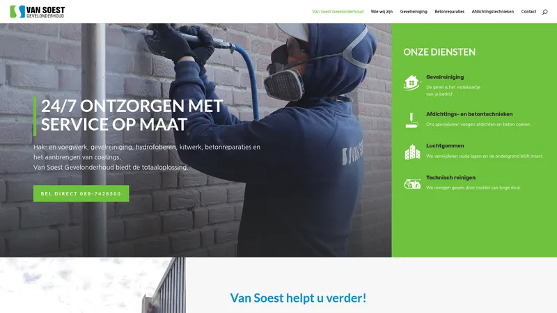 Website van Van Soest Gevelonderhoud